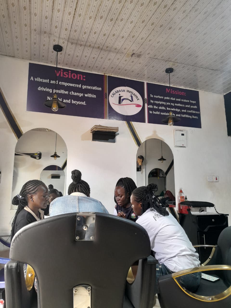 Trainees gathered at the centre